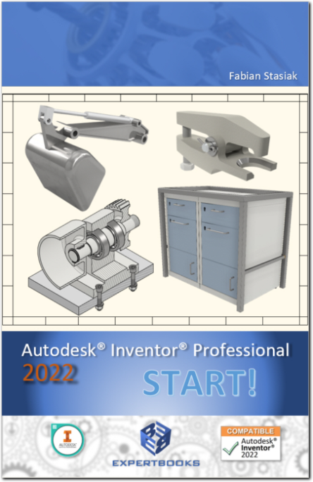 Książki do nauki Inventora 2022, książka Inventor 2022, fabian stasiak, kurs podstawowy